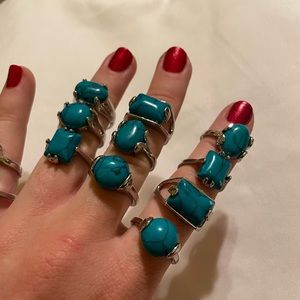 Turquoise 15 piece ring haul